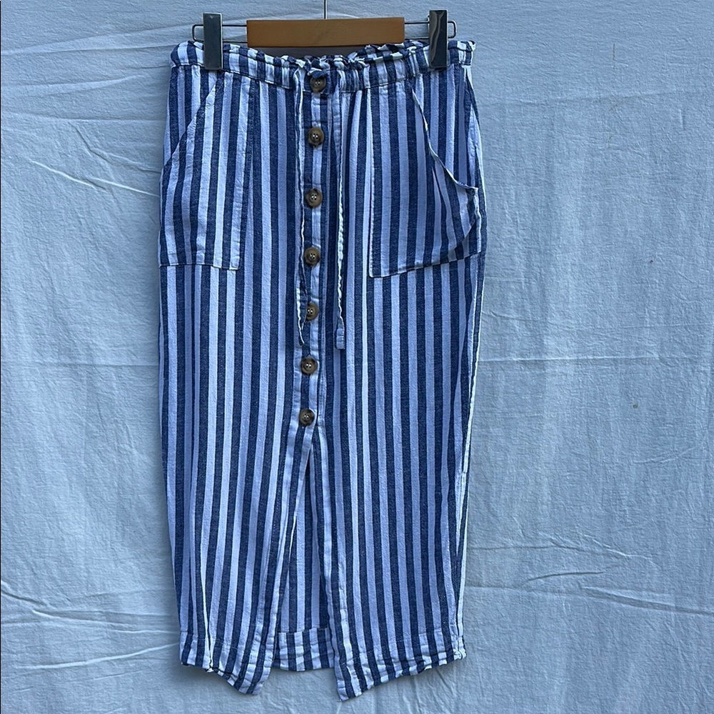 Ardene Striped Button-Down Skirt